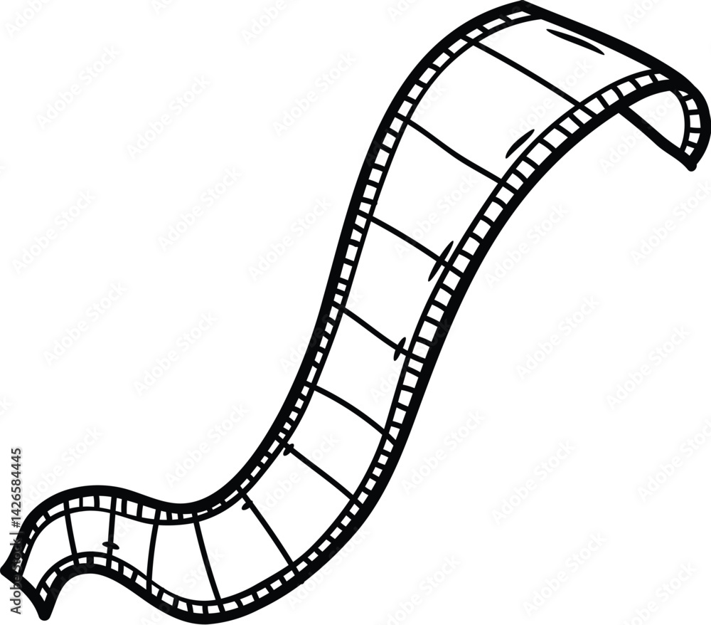 Fototapeta premium Film reel. Vector illustration. 