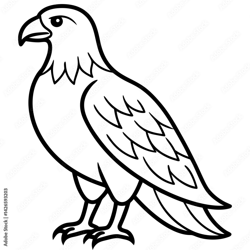Minimalist Eagle Line Art Vector Minimalist Eagle Line Art Vector