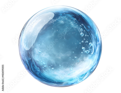 Wallpaper Mural bubble with blue liquid inside Torontodigital.ca