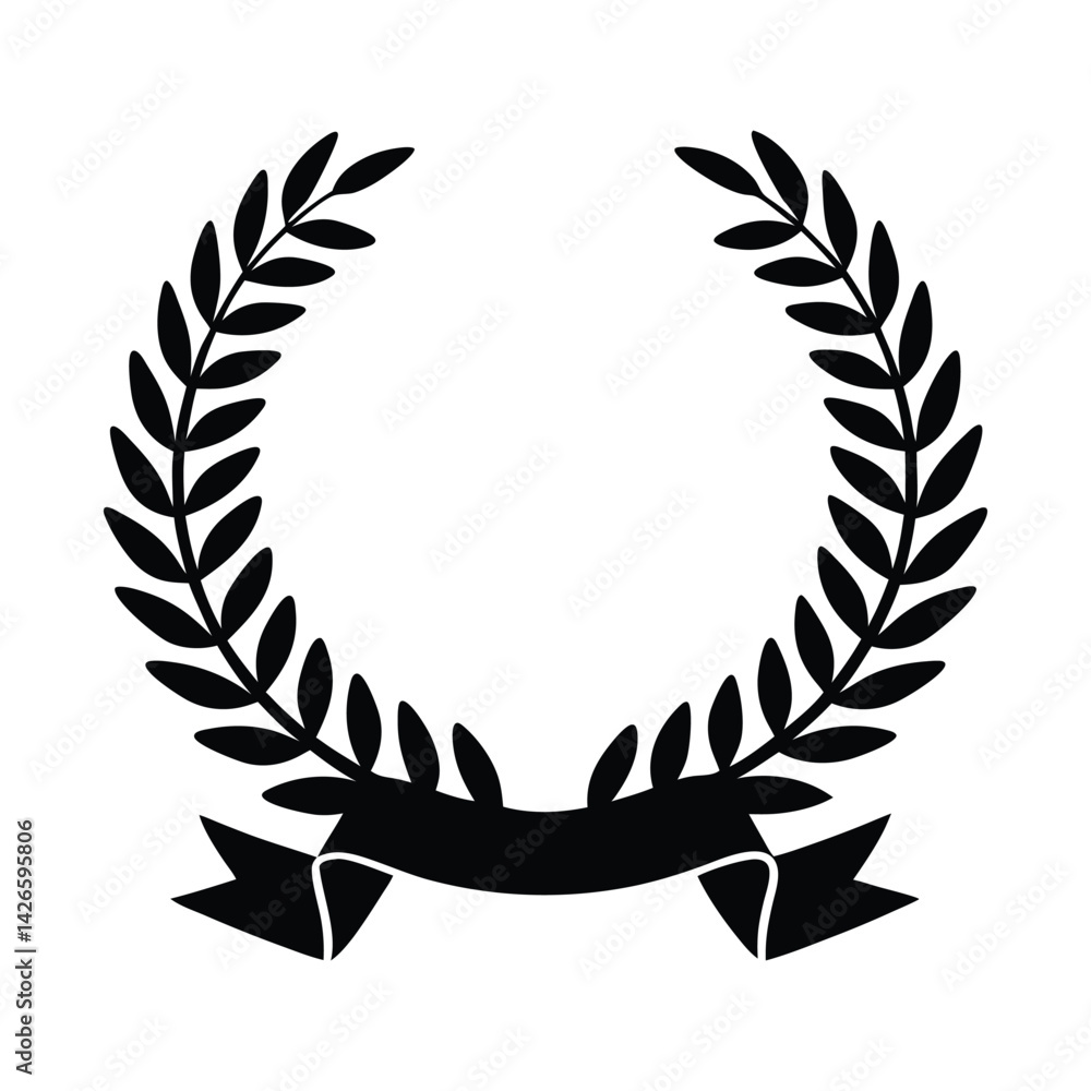 Laurel Wreath Victory and Achievement Symbol Laurel Wreath Victory and Achievement Symbol