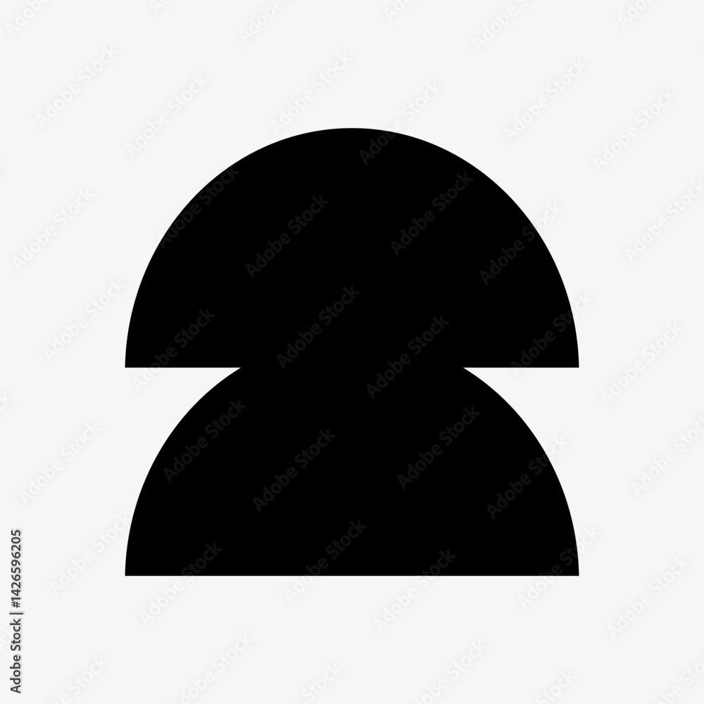 Obraz premium Abstract geometric black shape vector