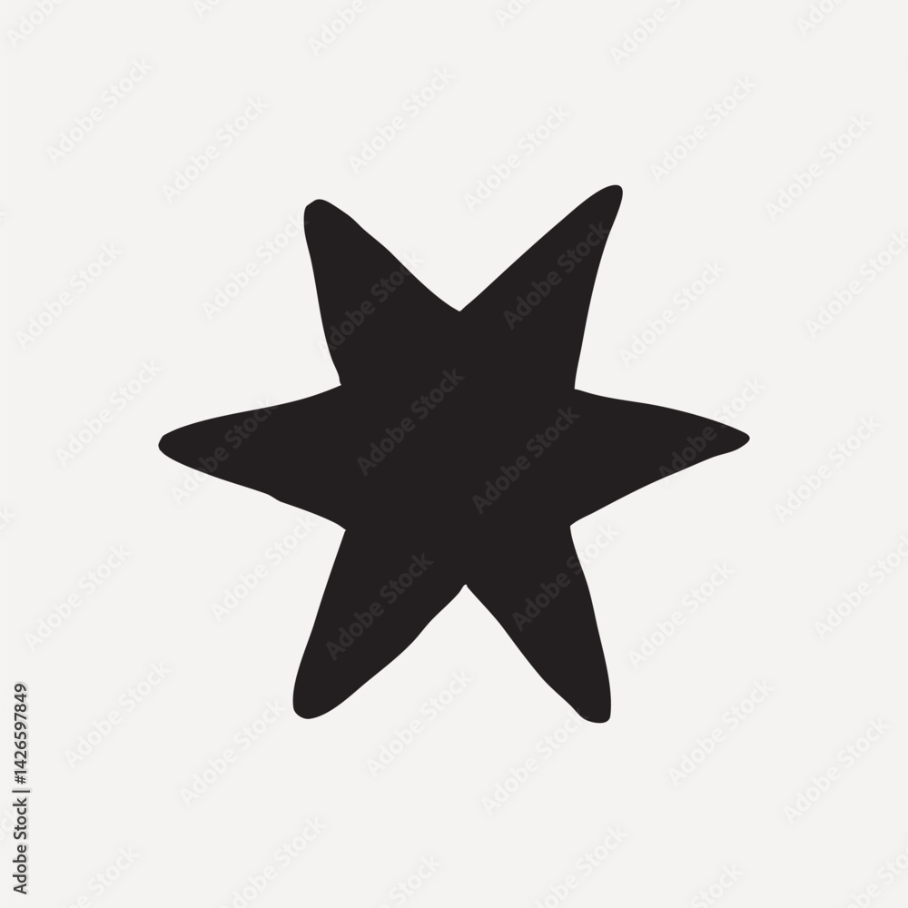 Fototapeta premium Abstract black star shape vector
