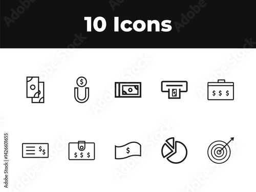 WebFinancial Income line icon set. Set of outline icons related to income, profit, salary, money growth and others. Financial Income outline icons set.