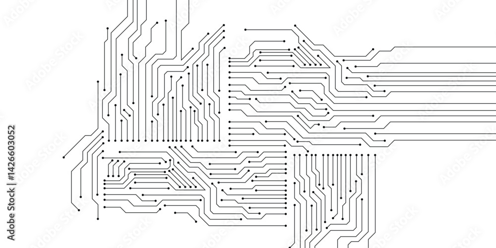 Seamless background vector of electronic circuit technology on white background. Seamless background vector of electronic circuit technology on white background.