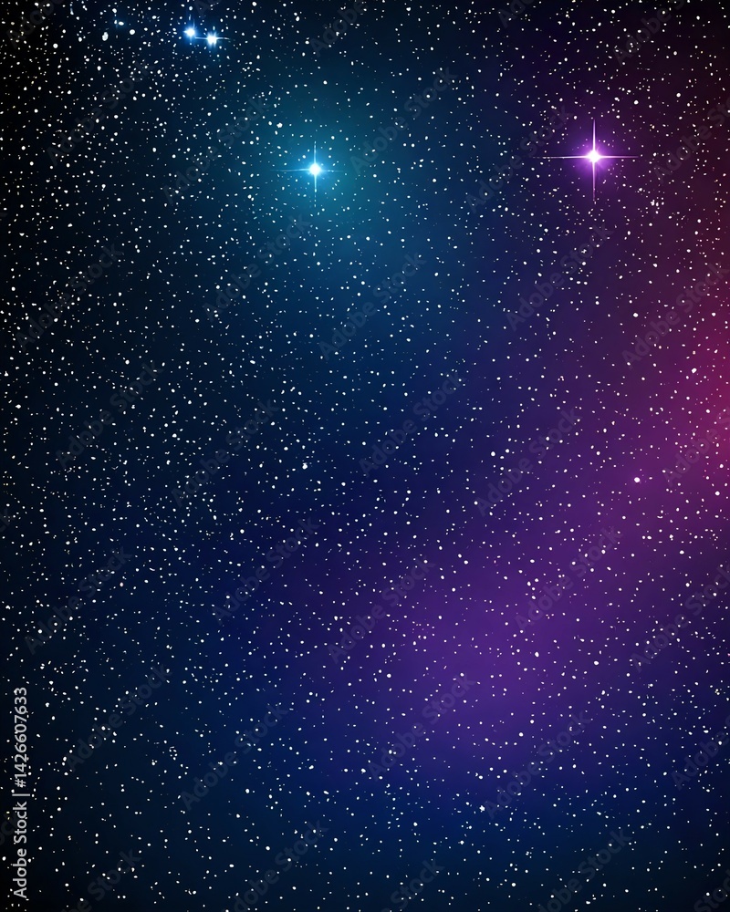 Obraz premium Cosmic Nebula Vibrant Stars and Galactic Dust in Deep Space