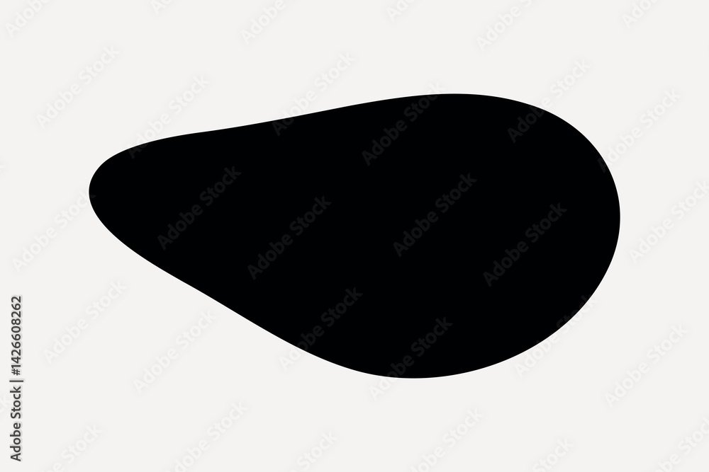 Abstract black shape on white vector Abstract black shape on white vector
