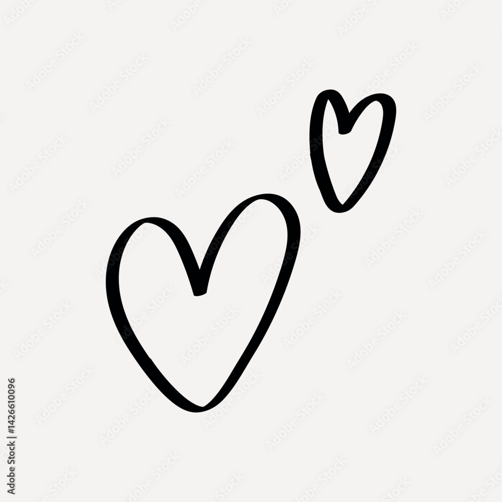 Minimalist heart line art, Valentine's Day vector Minimalist heart line art, Valentine's Day vector