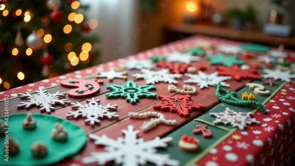 New Year and Christmas decorations (Christmas tree decorations, garlands) New Year and Christmas decorations (Christmas tree decorations, garlands)