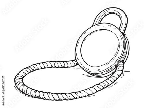 Cable lock line art durable safety equipment for secure locking