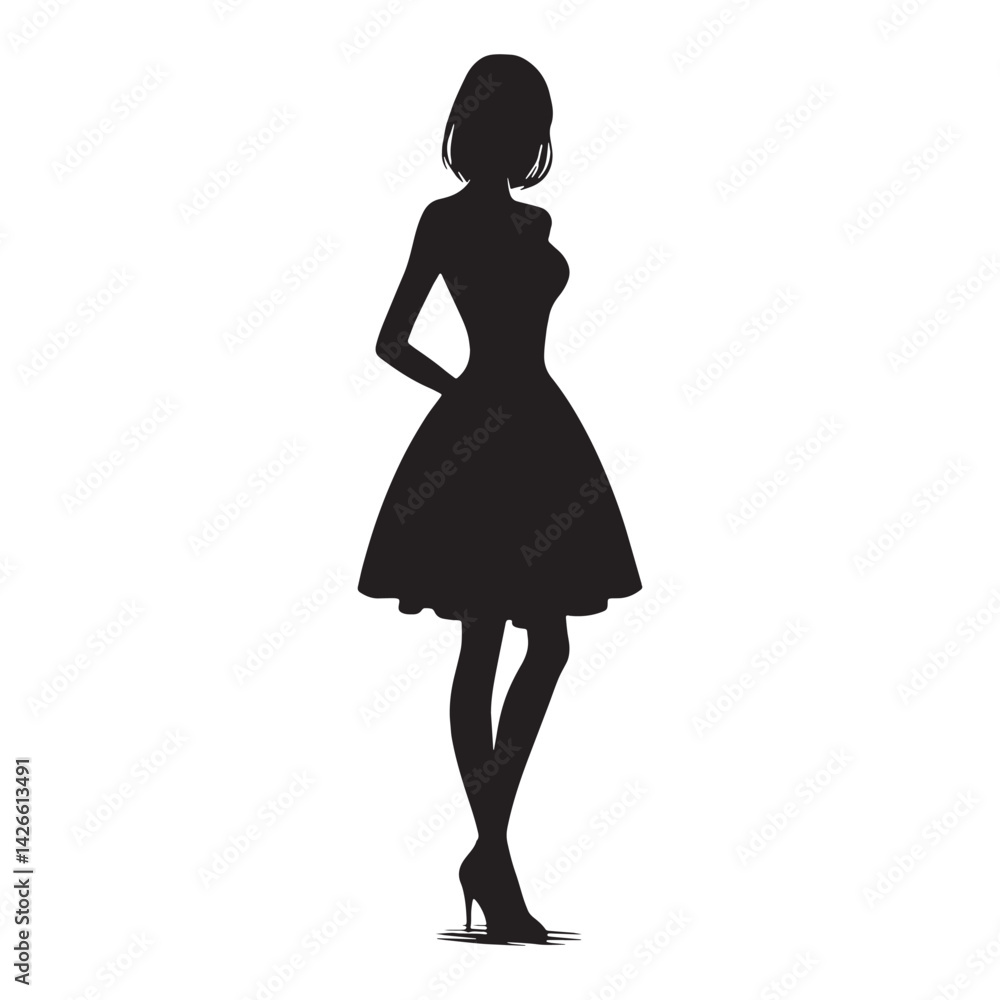 Trendy Skater Dress silhouette, always in vogue – Skater Dress illustration – Minimalist Skater Dress vector – Ladies dress silhouette
Trendy Skater Dress silhouette, always in vogue – Skater Dress illustration – Minimalist Skater Dress vector – Ladies dress silhouette