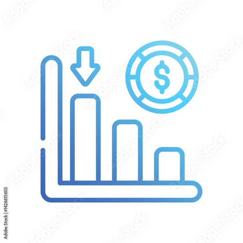 Losses  Icon vector stock illustration