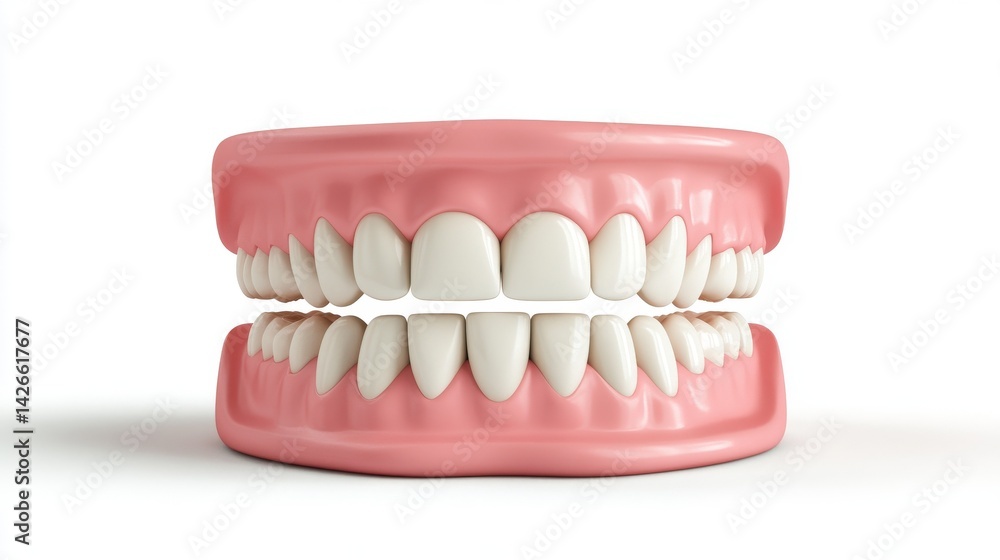 Obraz premium A png cutout isolated on transparent background of gums dentistry, human tooth dentures, and dental implants available as Stock
