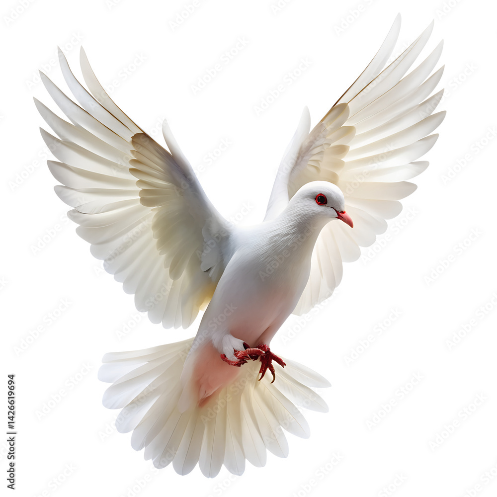 Fototapeta premium white dove isolated on white