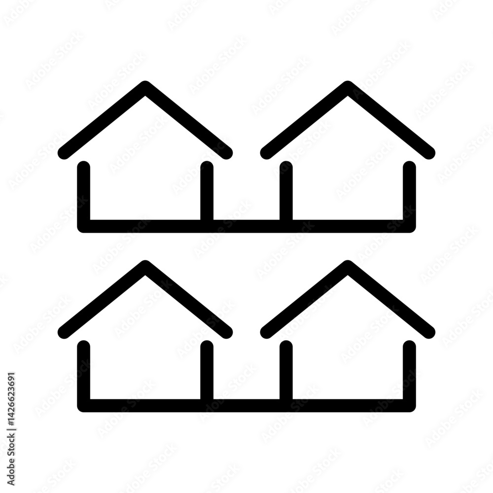 neighborhood community housing icon for real estate and urban development - flat stroke icon for apps and websites
neighborhood community housing icon for real estate and urban development - flat stroke icon for apps and websites