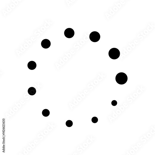 loading buffer icon for UI/UX design and digital interfaces - flat stroke symbol for apps and websites
