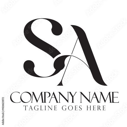 Obraz na płótnie Initial SA or AS creative, modern, and elegant vector logo design templates for a luxury business w salonie