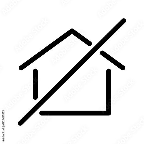 sold property transaction icon for real estate listings and housing market - flat stroke icon for apps and websites
