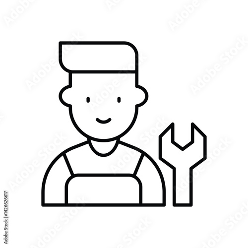Repairman Icon vector stock illustration