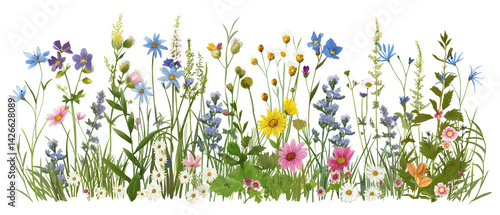 Delicadeza Natural: Patrón Floral sobre Blanco Puro