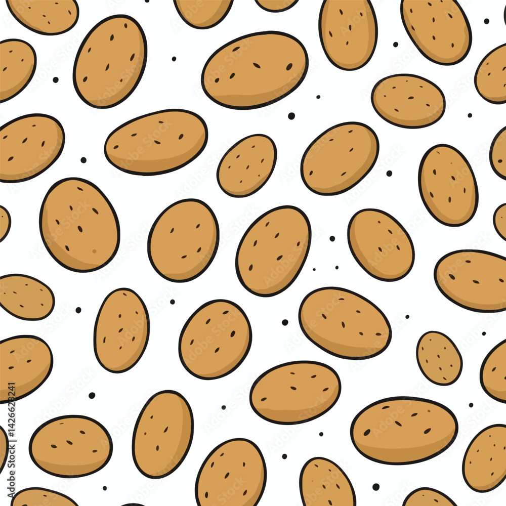 Potato Pattern Illustration Potato Pattern Illustration