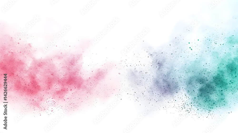 Obraz premium of pink, lavender, and teal, blending into a soft, dreamy gradient with a touch of random abstract patterns 