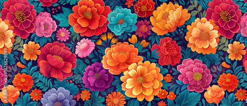 Raíces Florales: Tradición Mexicana en Color y Forma