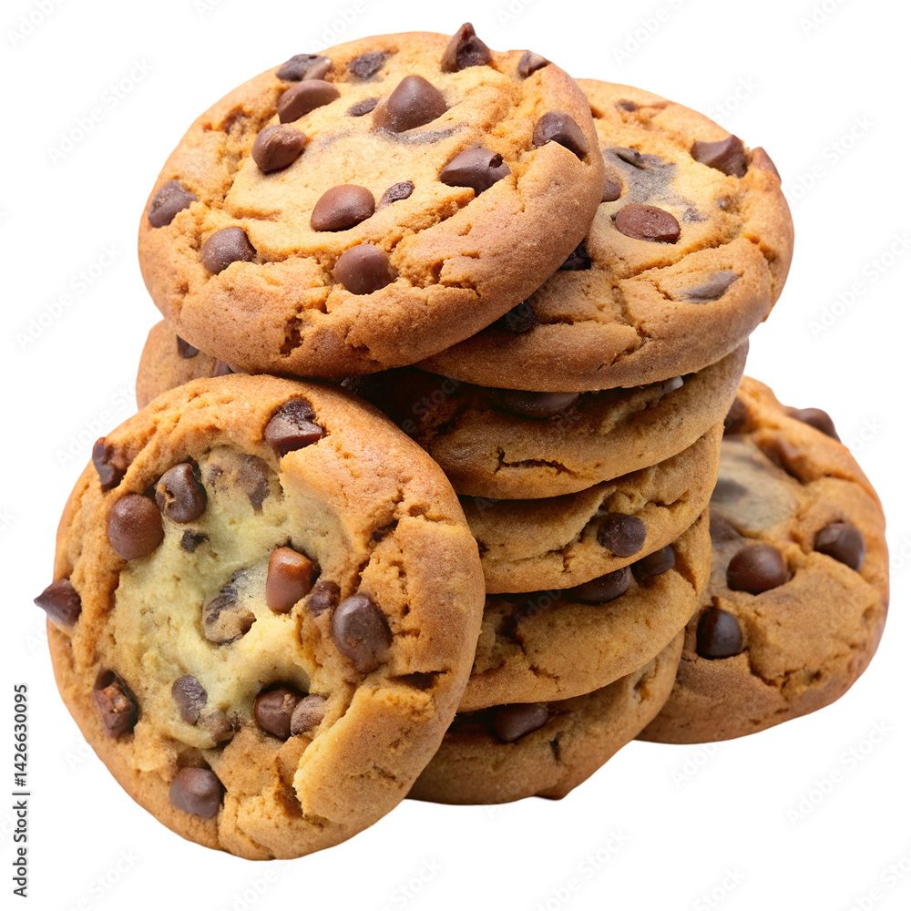 Naklejka premium Choco cookies isolated on white background