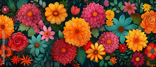 Raíces Florales: Tradición Mexicana en Color y Forma