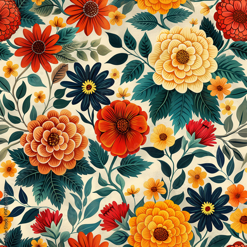 Raíces Florales: Tradición Mexicana en Color y Forma