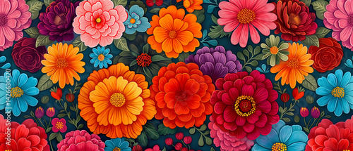 Raíces Florales: Tradición Mexicana en Color y Forma