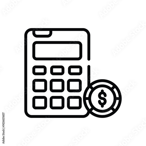 Calculator  Icon vector stock illustration