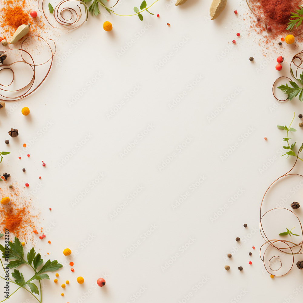 Obraz premium vibrant spice frame,