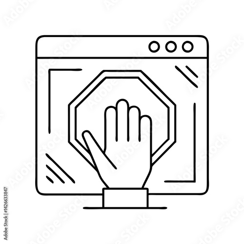 adblock icon, adblock vector illustration-simple illustration of adblock, perfect for adblock logos and icons
