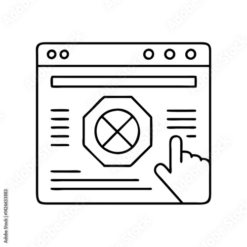 adblock icon, adblock vector illustration-simple illustration of adblock, perfect for adblock logos and icons