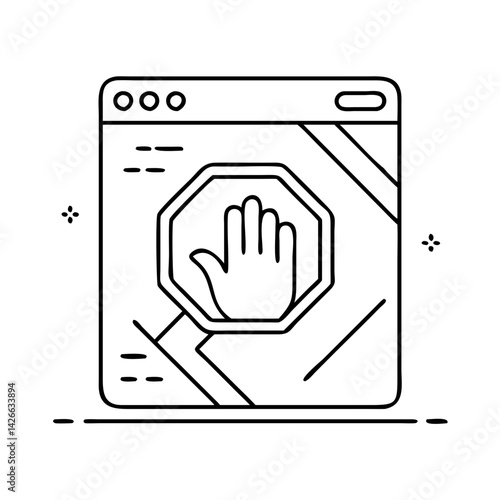 adblock icon, adblock vector illustration-simple illustration of adblock, perfect for adblock logos and icons