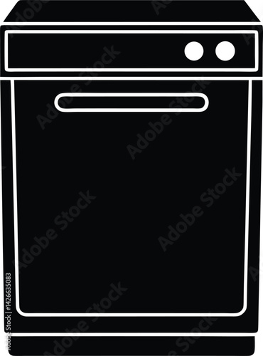 vector illustration of a gas stove