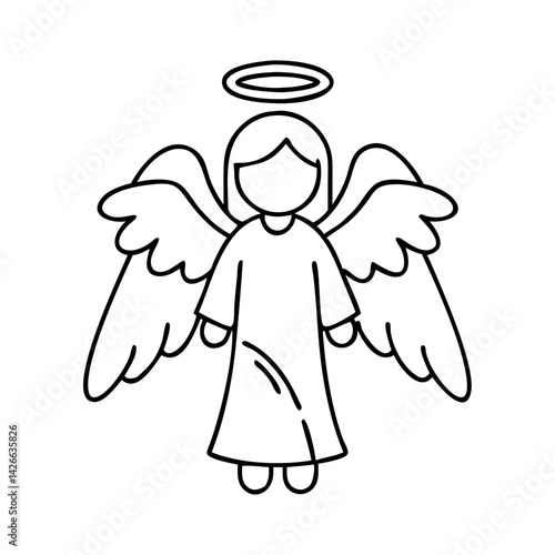 angel icon, angel vector illustration-simple illustration of angel, perfect for angel logos and icons