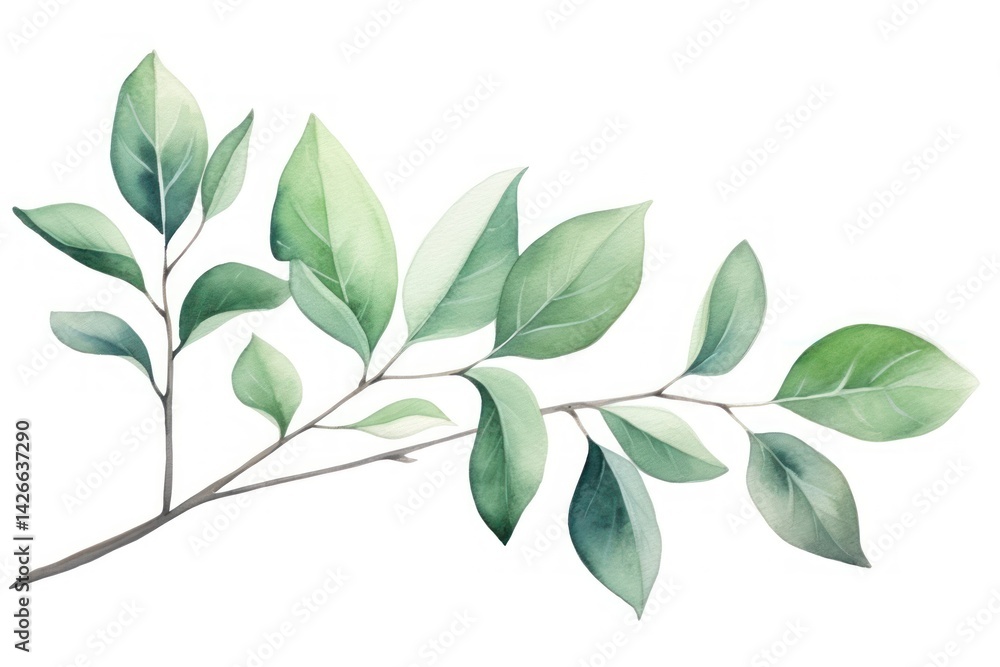 Obraz premium Leaves leaf illustration watercolor.