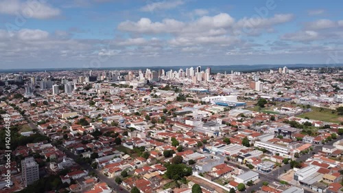 Aerial view of the city of Marilia, inland Sao Paulo