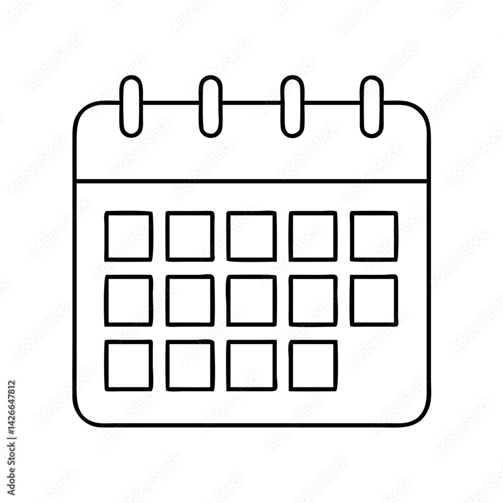 calendar icon, calendar vector illustration-simple illustration of calendar, perfect for calendar logos and icons calendar icon, calendar vector illustration-simple illustration of calendar, perfect for calendar logos and icons