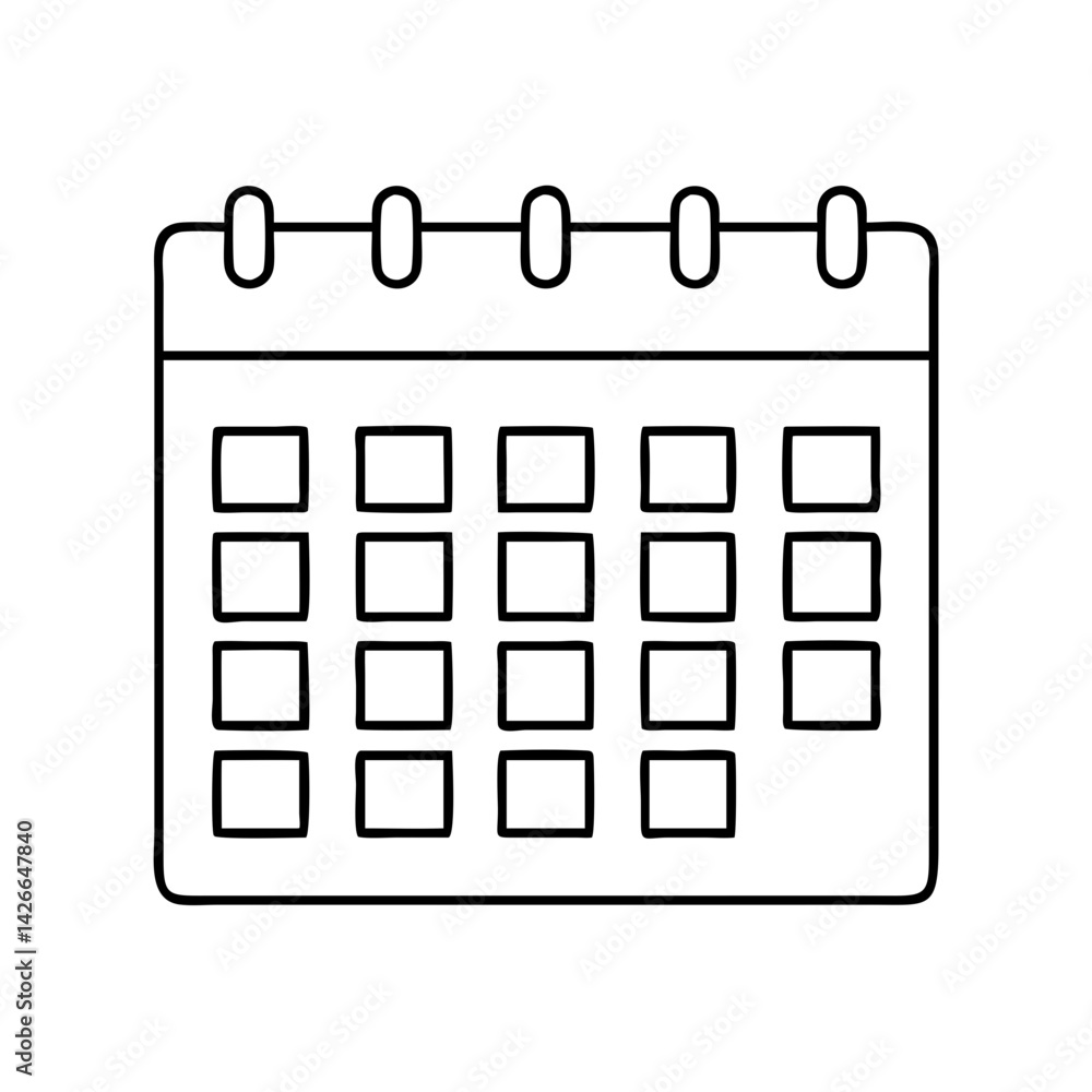 calendar icon, calendar vector illustration-simple illustration of calendar, perfect for calendar logos and icons calendar icon, calendar vector illustration-simple illustration of calendar, perfect for calendar logos and icons