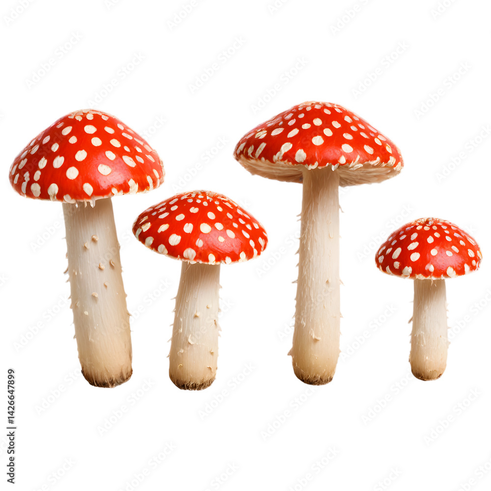 Red fly agaric mushroom isolated on a background Red fly agaric mushroom isolated on a background