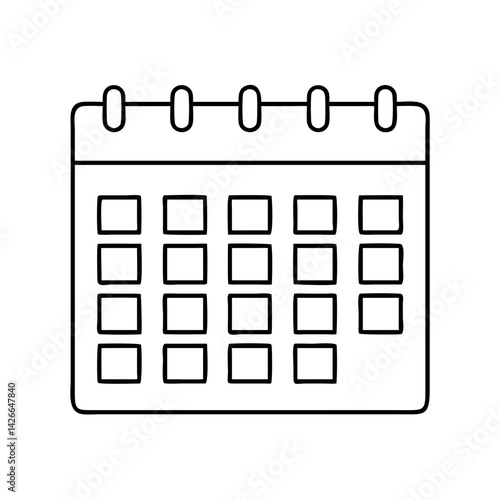 calendar icon, calendar vector illustration-simple illustration of calendar, perfect for calendar logos and icons