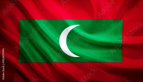 Free Download Maldives flag background with waving texture - GFXLoad