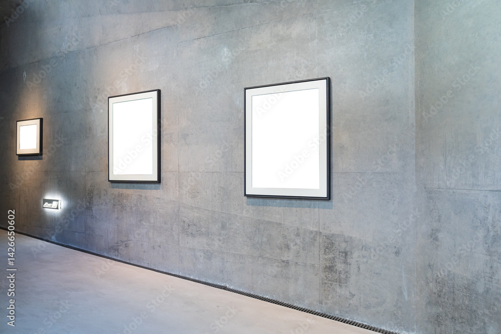 blank frame in gallery