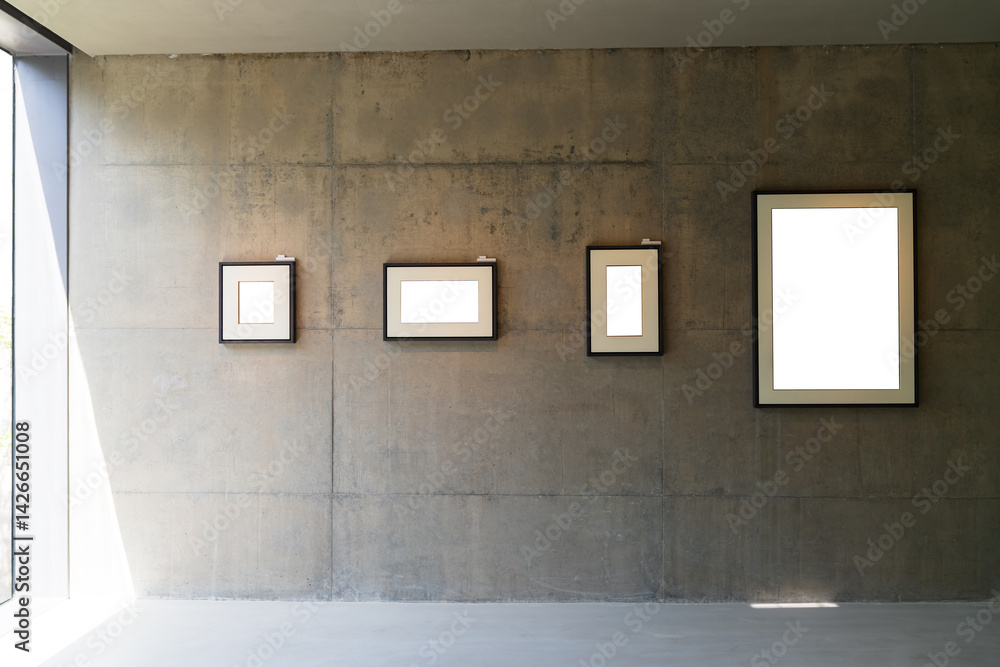blank frame in gallery