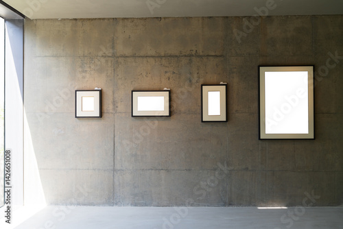 Obraz na płótnie blank frame in gallery w salonie