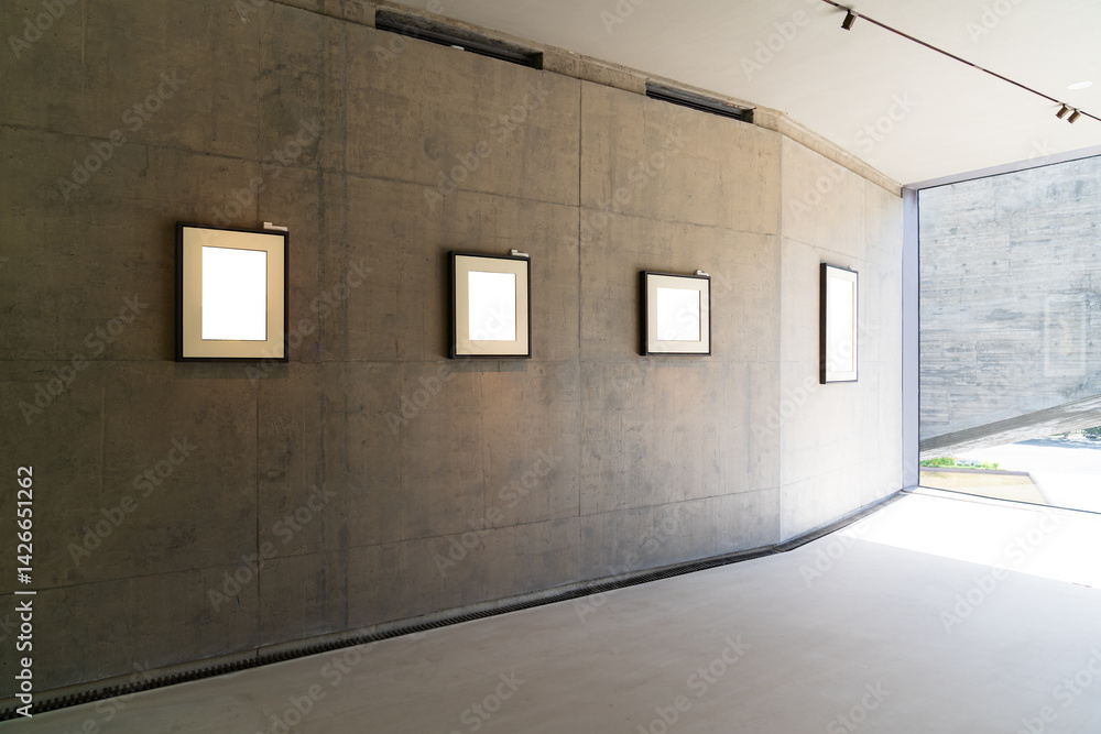blank frame in gallery
