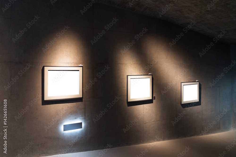 blank frame in gallery