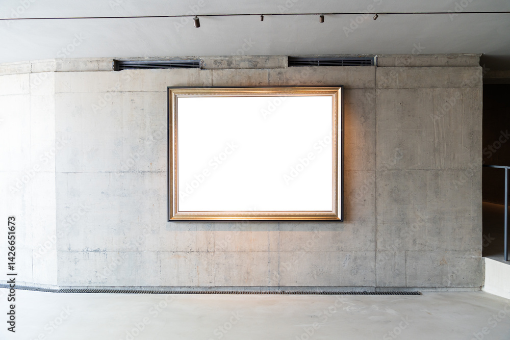 blank frame in gallery